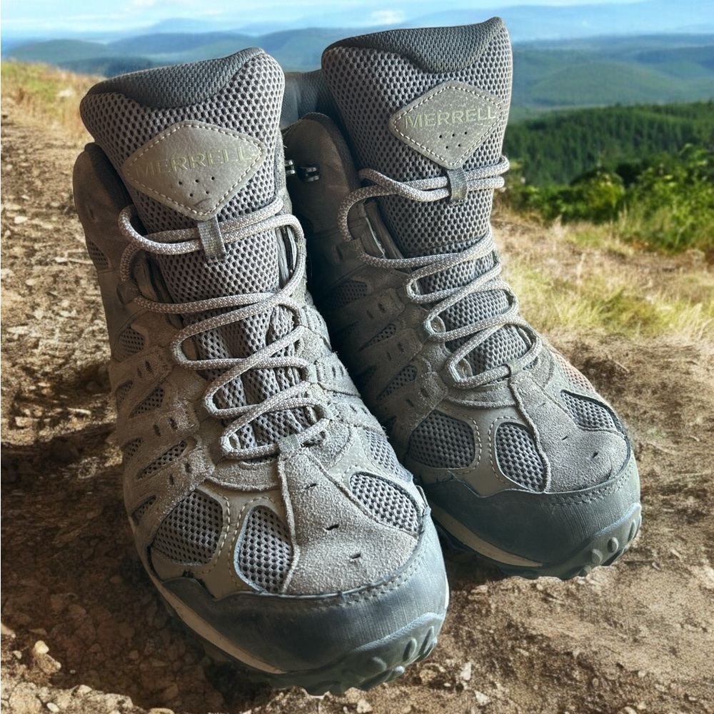 Merrell Men's Accentor 3 Waterproof Boulder Suede Hiking Boots J135467 Size 10.5